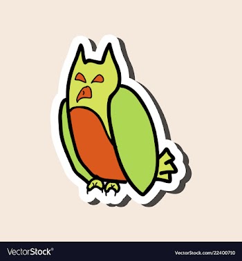 Cartoon owl background halloween poster vector image