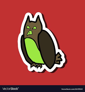 Cartoon owl background halloween poster vector image