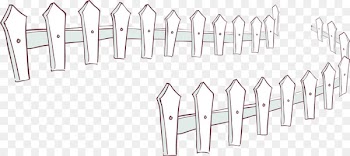 Cartoon Palisade Illustration - White picket fence 