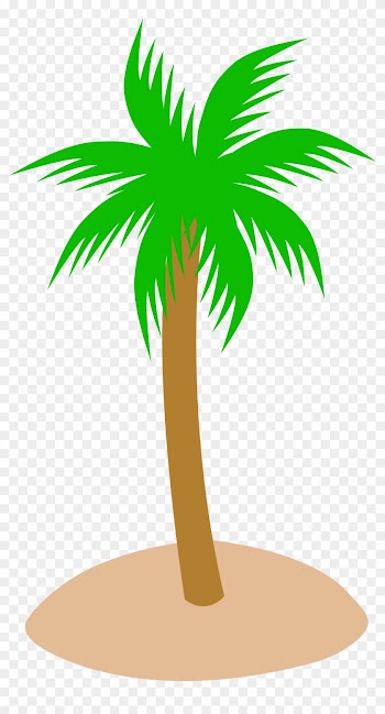 Cartoon Palmtree - Palm Tree On Sand