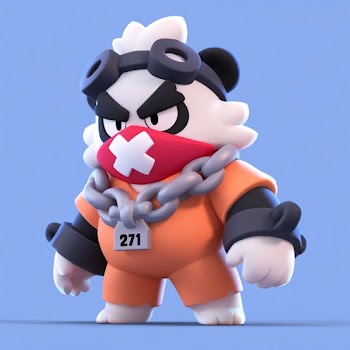Cartoon Panda Character in Prison Uniform