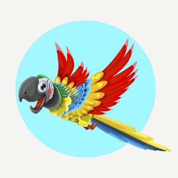 Cartoon parrot character clipart, animal | Free PSD - rawpixel