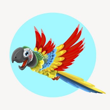 Cartoon parrot character clipart, animal | Free Vector - rawpixel
