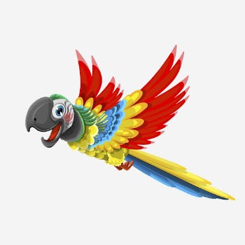 Cartoon parrot character clipart illustration. | Free Photo - rawpixel
