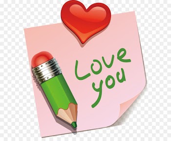 Cartoon Pencil - Valentine labels 