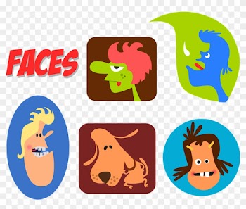 Cartoon People Faces - Clip Art