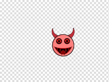 Cartoon people, red demon emoji transparent background PNG clipart