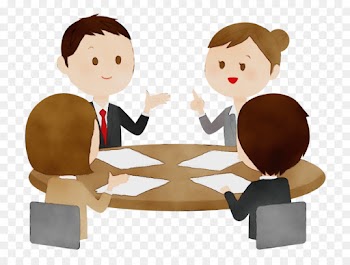 cartoon people sharing conversation job