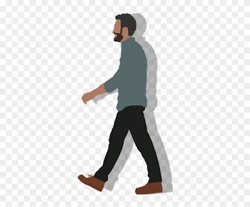 Cartoon People Walking - Cartoon Man Walking Png