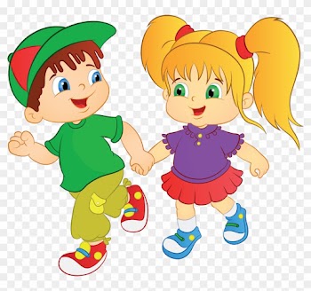 Заходя В Детский Сад - Cartoon Picture Of Boy And Girl