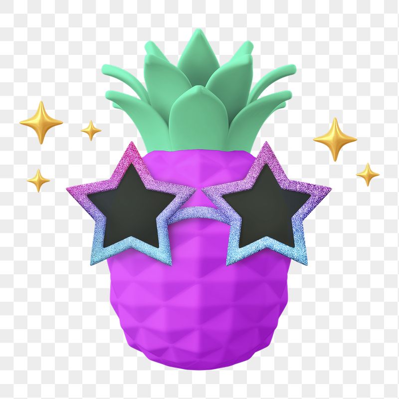 Cartoon pineapple png sticker, 3D | Free PNG - rawpixel