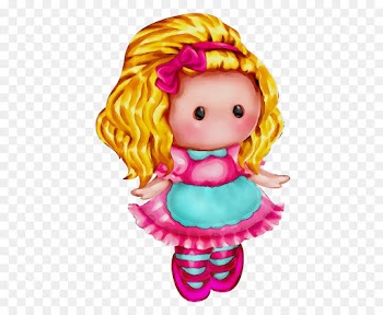 cartoon pink doll toy fictional character
