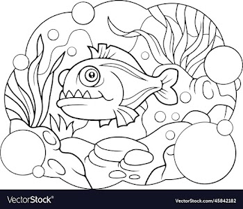 cartoon piranha fish