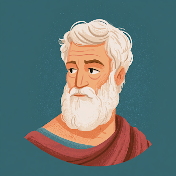 Cartoon Portrait of Plato