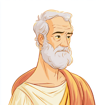 Cartoon Portrait of Plato