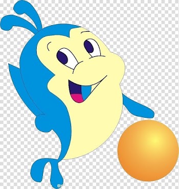 Cartoon Poster Cuteness, Blue and white dolphin ball transparent background PNG clipart