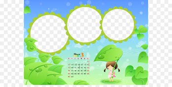 Cartoon Poster Illustration - Calendar Template 