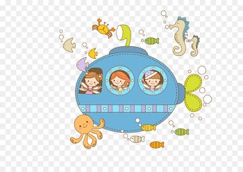 Cartoon Poster Illustration - spaceship 