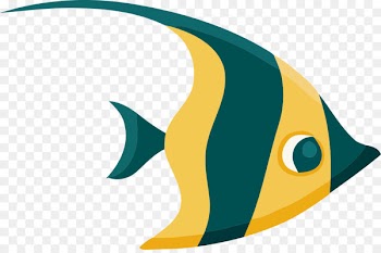 Cartoon Poster Illustration - Vector cartoon kissing fish 