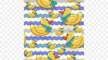 Cartoon Poster Illustration - Yellow duck stamp 