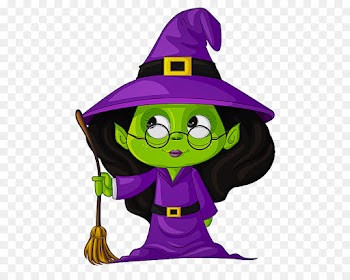 cartoon purple violet witch hat fictional character