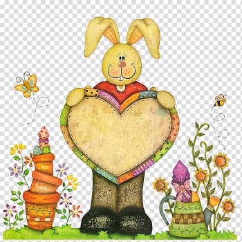 Cartoon Rabbit Illustration, Abstract rabbit transparent background PNG clipart