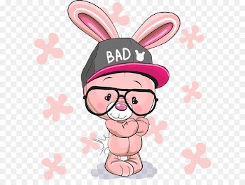 Cartoon Rabbit Illustration - Cute animals vector material 