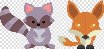 Cartoon Raccoon, Fox Raccoon transparent background PNG clipart