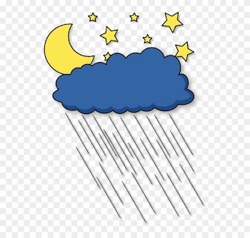 Cartoon Rain Cloud 14, Buy Clip Art - Night Rain Clipart