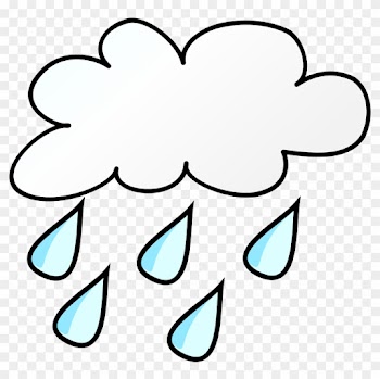 Cartoon Rain Cloud Clip Art - Rainy Weather Clip Art