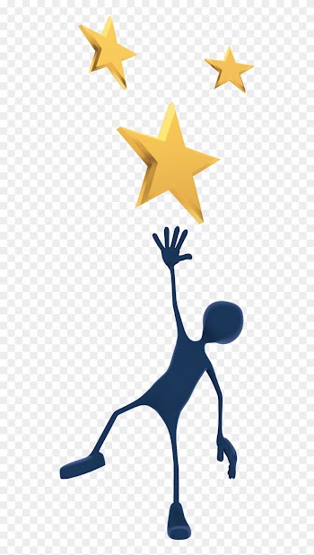 Cartoon Reach The Stars Clipart - Reach For The Stars Png