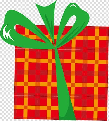 Cartoon red gift box transparent background PNG clipart