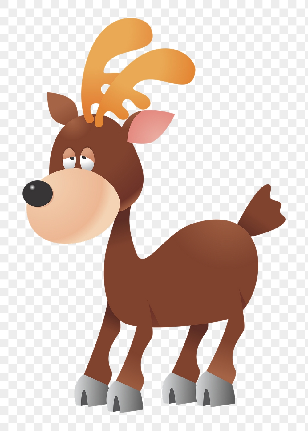 Cartoon reindeer png sticker, wildlife | Free PNG - rawpixel