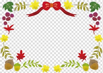 Cartoon Ribbon Autumn Illustration, Cute cartoon Border ribbons transparent background PNG clipart