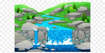 Cartoon River Royalty-free Clip art - Waterfall Ground PNG Clipart 