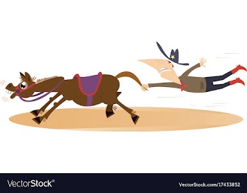Cartoon rodeo vector image