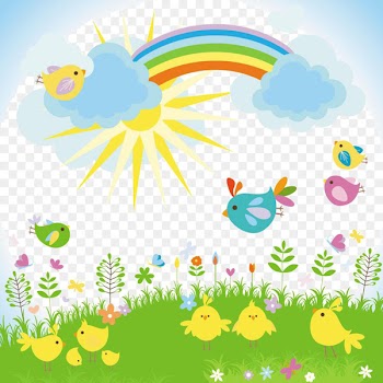 Cartoon Royalty-free Illustration - Blue sky rainbow 