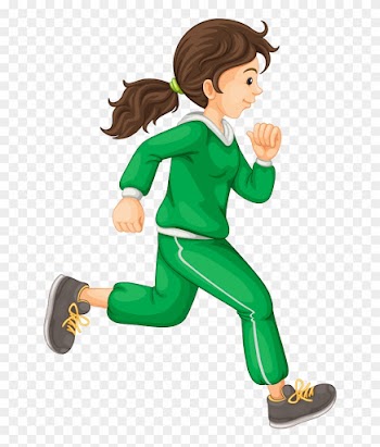 Cartoon Running Clip Art - Sports Girl Cartoon