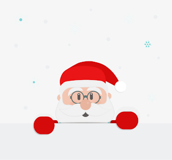 Cartoon Santa Claus Wearing Reading Glasses Vector Material ...