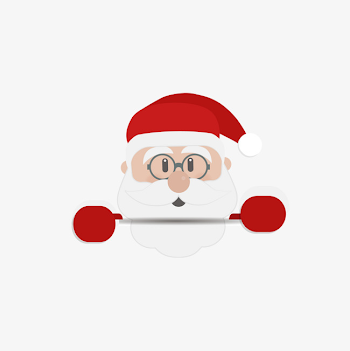 Cartoon Santa Claus Wearing Reading Glasses Vector Material ...