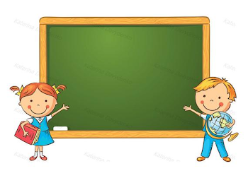 Cartoon schoolchildren at the blackboard in the classroom | PNGio