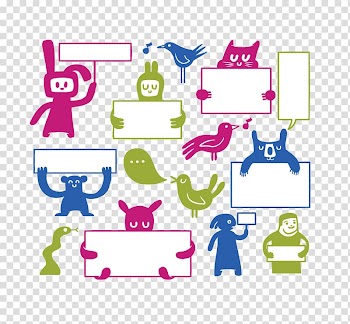 Cartoon Silhouette Illustration, Cartoon paper notes transparent background PNG clipart