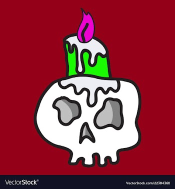 Cartoon skull in style vector image