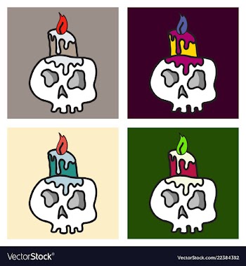 Cartoon skull in style vector image