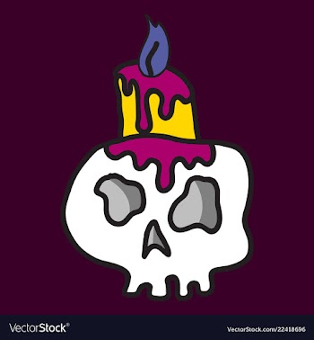 Cartoon skull in style vector image