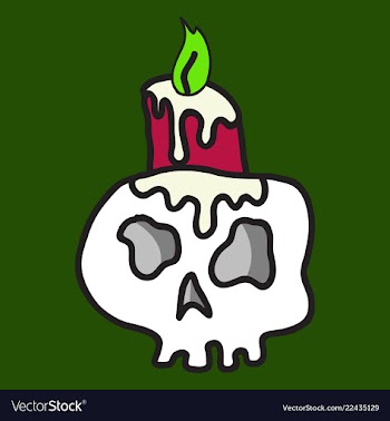 Cartoon skull in style vector image