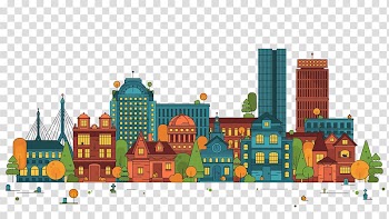 Cartoon Skyline Animation, Animation transparent background PNG clipart