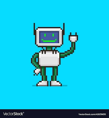 cartoon smiling humanoid robot