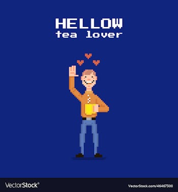 cartoon smiling young man in love
