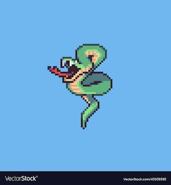 cartoon snake pixel art